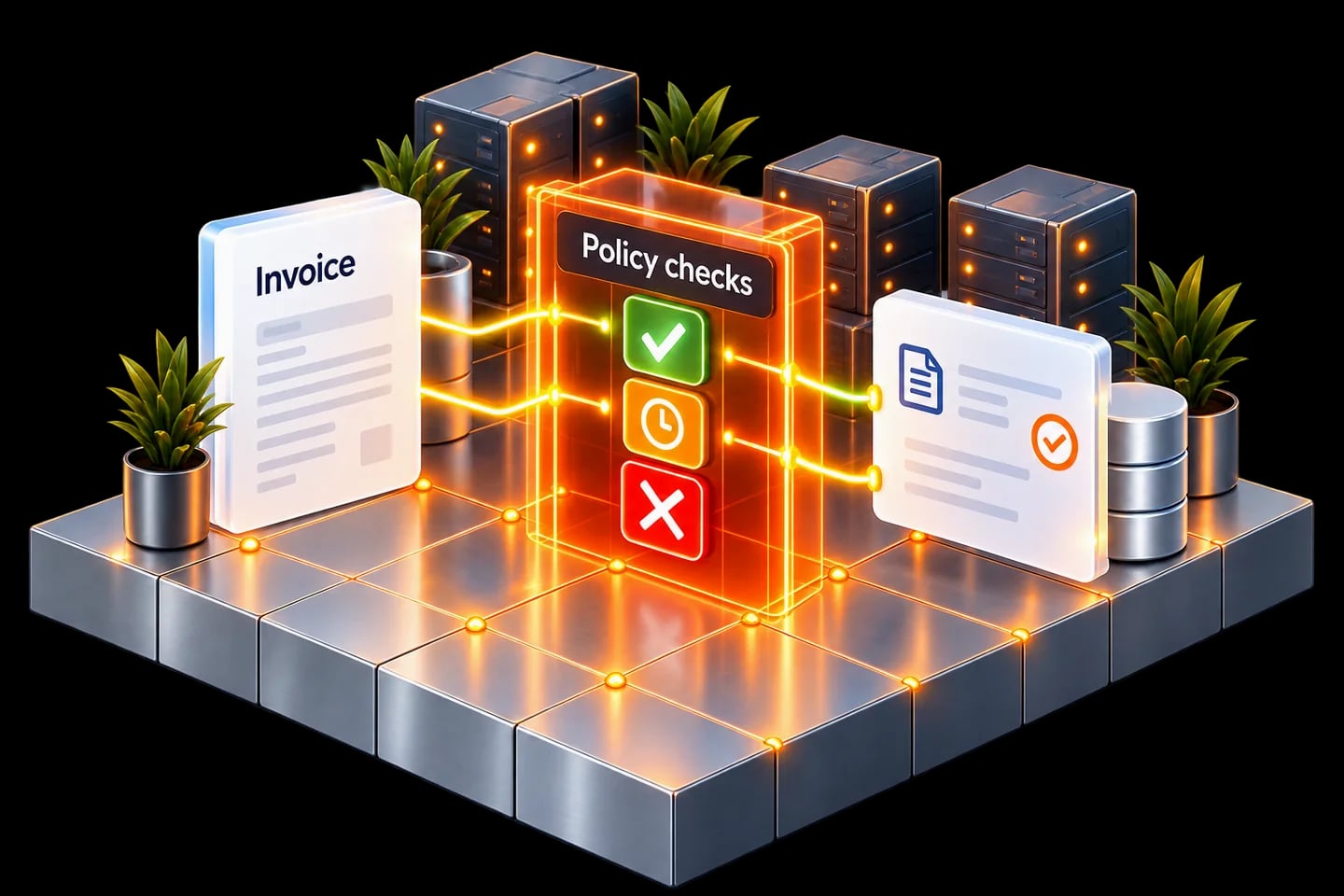 Example: a configured set of permissions for one finance assistant.